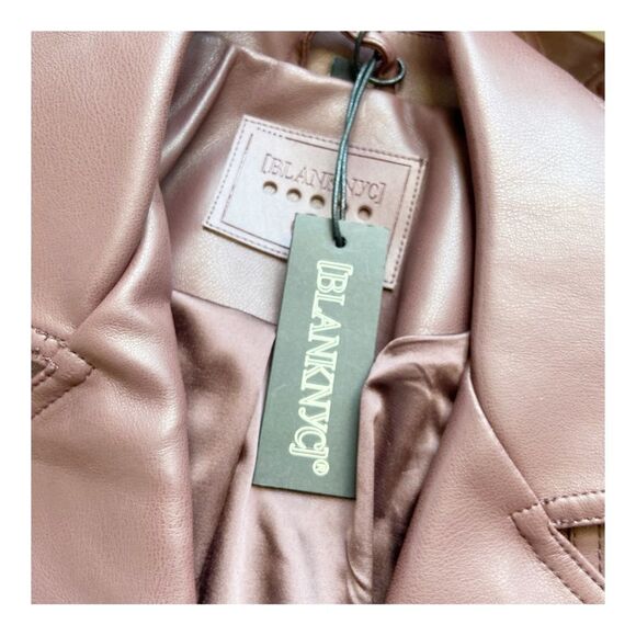 NWT Blank NYC Faux Leather Crop Moto Jacket size Small - Picture 10 of 12